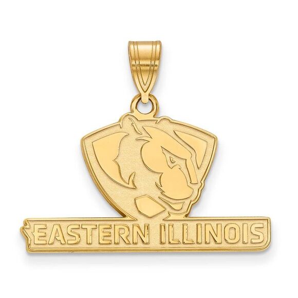 14k Yellow Gold Eastern Illinois U Medium Pendant